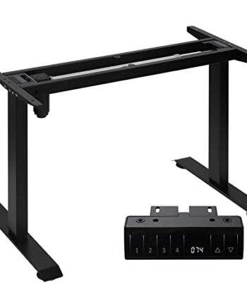 WOLTU Biurko z elektryczną regulacją wysokości, bezstopniowa regulacja wysokości, stojak na biurko, stelaż stołu z silnikiem, 4 sterowane pamięcią, kolor czarny, TS152sz