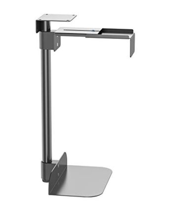 HFTEK Uchwyt na komputer uchwyt stołowy na komputer Lift uchwyt na biurko uchwyt na biurko uchwyt pod biurko – z boku w pionie/czarnym – obrotowy – 360° (PH50B)