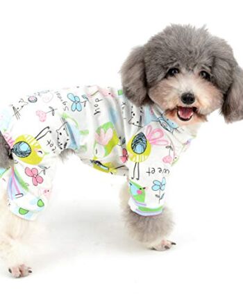 Zunea Mały kombinezon dla psa, czarująca myszka, kwiat, kombinezony z
