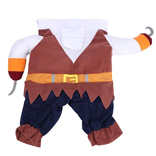 Zwierzę domowe kostium piracki zwierzę domowe Halloween Boże Narodzenie cosplay sukienka zabawny pies kot cosplay rekwizyt przebranie impreza odzież na Halloween Boże Narodzenie weekendowe imprezy urodziny (S) - obrazek 3