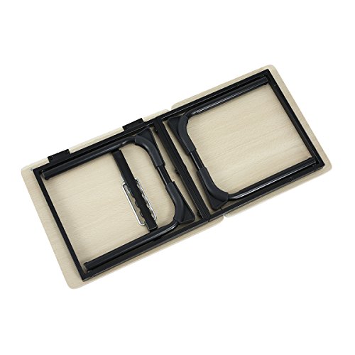 MEUBLE COSY Taca na łóżko, stolik pod laptopa, regulowana wysokość, stół śniadaniowy, stojak na notebooka, składane nogi do sofy, łóżka, komputera, PC, czarny - obrazek 2