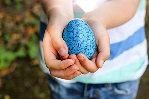 moses 40214 magiczny ręcznik jajko – fajny ręcznik na urodziny dziecka, mały bawełniany ręcznik do rąk i twarzy, 100% bawełna z motywem dinozaurów, 30 x 60 cm, wielokolorowy - obrazek 4