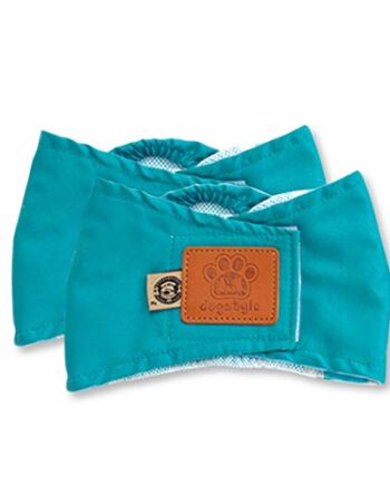 PETCUTE Pieluchy dla psów, zmywalne, pas na brzuch dla mężczyzn i psów, majtki higieniczne 2 sztuki w opakowaniu, pieluchy wielokrotnego użytku