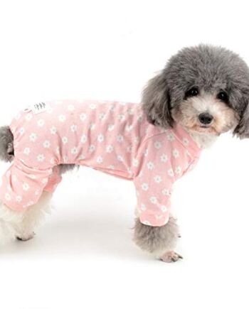 Zunea Mały pies stokrotka kombinezon piżama urocze kwiaty bawełniane k