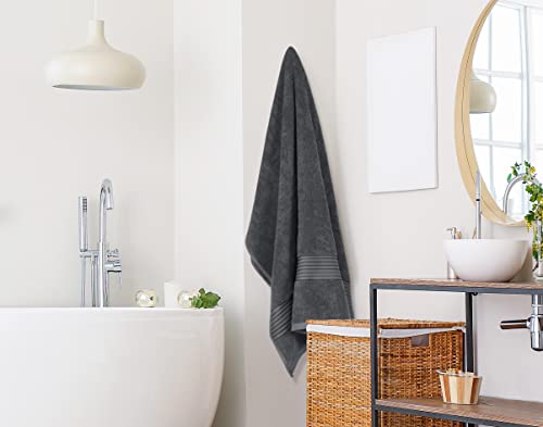 Utopia Towels - Luksusowy bardzo duży ręcznik kąpielowy - 100% czesana bawełna pierścieniowa, bardzo miękka i bardzo chłonna, grube duże ręczniki łazienkowe 90 x 180 CM, duży ręcznik łazienkowy (szary) - obrazek 3