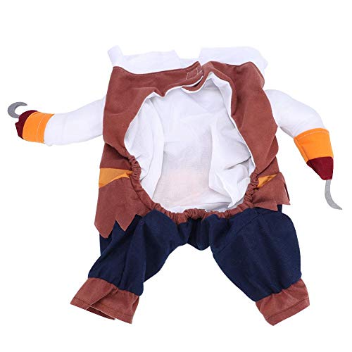 Zwierzę domowe kostium piracki zwierzę domowe Halloween Boże Narodzenie cosplay sukienka zabawny pies kot cosplay rekwizyt przebranie impreza odzież na Halloween Boże Narodzenie weekendowe imprezy urodziny (S) - obrazek 2