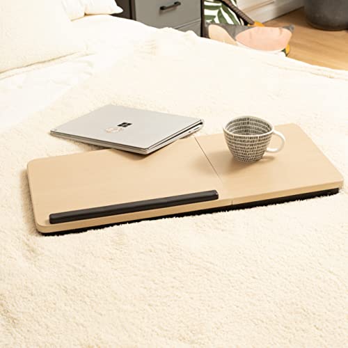 MEUBLE COSY Taca na łóżko, stolik pod laptopa, regulowana wysokość, stół śniadaniowy, stojak na notebooka, składane nogi do sofy, łóżka, komputera, PC, czarny - obrazek 8