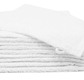 ZOLLNER Rękawica Frotte do Twarzy i Ciała 10 szt. Myjka 100% Bawełna Biała