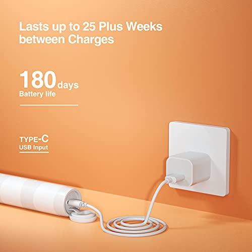 Oclean Flow, Sonic, elektryczna szczoteczka do zębów, 5 trybów z rozjaśnieniem, czas pracy baterii 180 dni, 2-minutowy timer i przypomnienie o 30s, wodoszczelność zgodnie z IPX7 – biała - obrazek 4