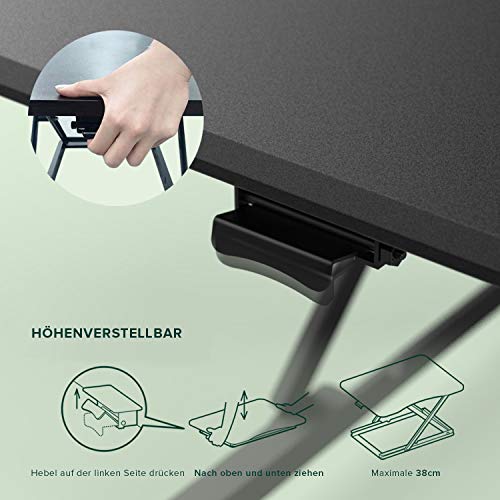 ZINUS Tina biurko stojące o długości 81 cm z regulowaną wysokością | biurko | konwerter biurkowy | bez konieczności montażu - obrazek 6