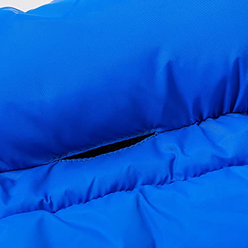 HUGO & HUDSON Kurtka puchowa dla psa, odzież i akcesoria dla psów, odwracalny, wodoodporny płaszcz dla psa z otworem na kołnierz, niebieski i granatowy - XS25 - obrazek 2