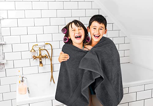 Utopia Towels - Luksusowy bardzo duży ręcznik kąpielowy - 100% czesana bawełna pierścieniowa, bardzo miękka i bardzo chłonna, grube duże ręczniki łazienkowe 90 x 180 CM, duży ręcznik łazienkowy (szary) - obrazek 6