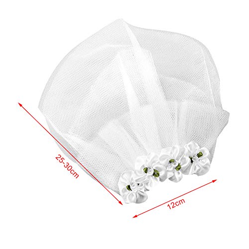 Pies ślub welon zwierzę domowe kot ślub welon ślubny kwiat nakrycie głowy pies panna młoda kostium kokarda do włosów akcesoria do włosów dla małych średnich dużych psów (S) - obrazek 5