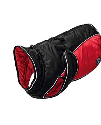 HUNTER UPPSALA EXTREME płaszcz dla psów, płaszcz zimowy, wodoodporny, odblaskowy, 50, czarny/czerwony