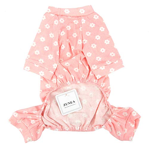 Zunea Mały pies stokrotka kombinezon piżama urocze kwiaty bawełniane k - obrazek 6