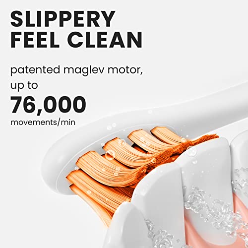 Oclean Flow, Sonic, elektryczna szczoteczka do zębów, 5 trybów z rozjaśnieniem, czas pracy baterii 180 dni, 2-minutowy timer i przypomnienie o 30s, wodoszczelność zgodnie z IPX7 – biała - obrazek 6