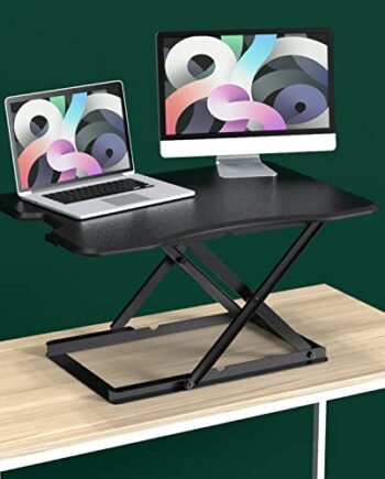 ZINUS Tina biurko stojące o długości 81 cm z regulowaną wysokością | biurko | konwerter biurkowy | bez konieczności montażu