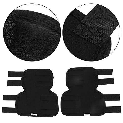 Szelki przednie nogi dla psa, łapa psów, opaski kompresyjne dla zwierząt domowych, ochraniacz na łokieć psa, z odblaskowymi paskami, pomoc w urazach więzadła, skręcenia i utratę stabilności spowodowaną zapaleniem stawów, czarna S - obrazek 6