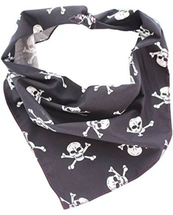 Pet Pooch Boutique czaszki bandana dla psa, mała/mała, czarna