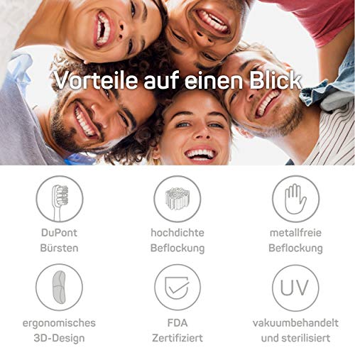 Mniszek lekarski, elektroniczna szczoteczka do zębów, biała, zestaw 4 szt. do Mi Xiaomi, zaokrąglone włosie zapewnia łatwe czyszczenie dziąseł, pasuje do Mi Electric Toothbrush T500 T300 - obrazek 2