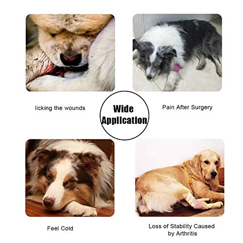 Szelki przednie nogi dla psa, łapa psów, opaski kompresyjne dla zwierząt domowych, ochraniacz na łokieć psa, z odblaskowymi paskami, pomoc w urazach więzadła, skręcenia i utratę stabilności spowodowaną zapaleniem stawów, czarna S - obrazek 8