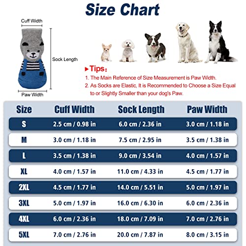 PETLOFT Antypoślizgowe Skarpetki dla Psów, 4 szt. Wnętrz Non-Slip Skar - obrazek 7