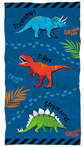 moses 40214 magiczny ręcznik jajko – fajny ręcznik na urodziny dziecka, mały bawełniany ręcznik do rąk i twarzy, 100% bawełna z motywem dinozaurów, 30 x 60 cm, wielokolorowy - obrazek 5