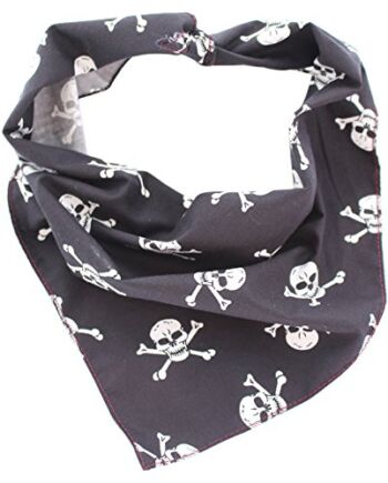 Pet Pooch Boutique Czaszki bandana dla psa, mała/średnia, czarna