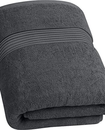 Utopia Towels - Luksusowy bardzo duży ręcznik kąpielowy - 100% czesana bawełna pierścieniowa, bardzo miękka i bardzo chłonna, grube duże ręczniki łazienkowe 90 x 180 CM, duży ręcznik łazienkowy (szary)
