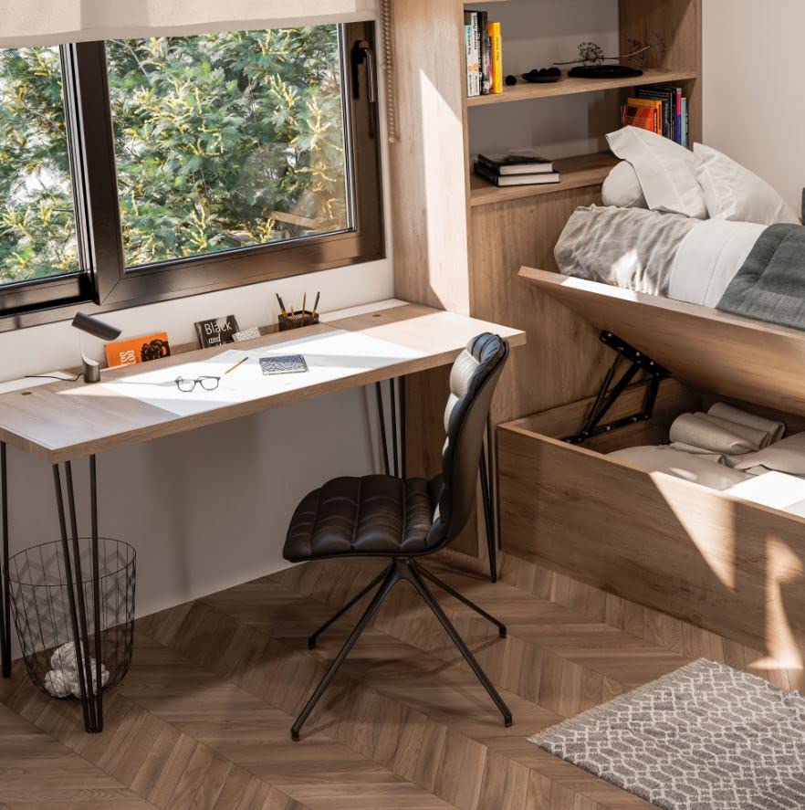 Emuca - Blaty stołowe do stołu jadalnego lub biurka, 900x500, Efekt dąb, Drewno - obrazek 3