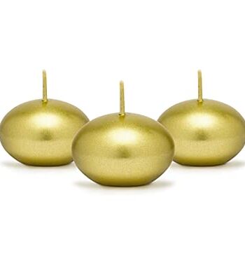 PartyDeco Świeczka Pływająca Dysk Zestaw Świeczek Pływających Złota do