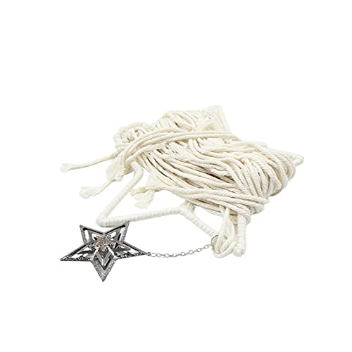 mimzemamz Nice Dream Makramee łapacz snów ręcznie wykonany – duża ozdoba na ścianę w stylu boho, ozdoba na baby shower Car wesele, dekoracja domu, prezent, do sypialni, salonu, dekoracja (biała) - obrazek 4