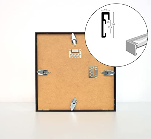 nielsen Rama na płyty gramofonowe, 31,4 x 31,6 cm, aluminiowa, czarna - obrazek 3