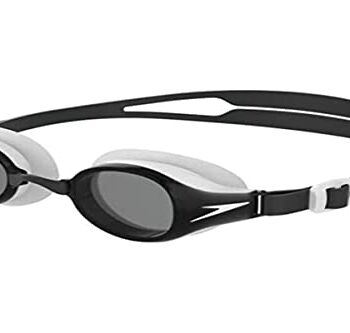 Speedo Unisex-Youth Hydropure gogle dla juniorów, czarny/biały/dymny, jeden rozmiar