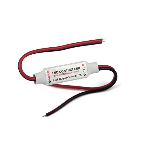 Taikuwu 2 sztuki taśmy LED sterownik LED taśma ściemniacz sterownik DC 5 V-24 V 12 A odbiornik RF bezprzewodowy pilot LED pilot do 2-biegunowy SMD 5050 3528 2835 5630 taśma LED - obrazek 3
