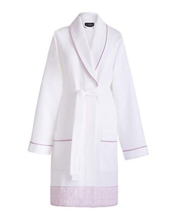 Das Jacquard Francais 22205 szlafrok szlafrok bawełna różowy opakowanie 35 x 28 cm