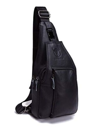 Męska torba na piersi, torba na ramię, skórzana torba na ramię, torba