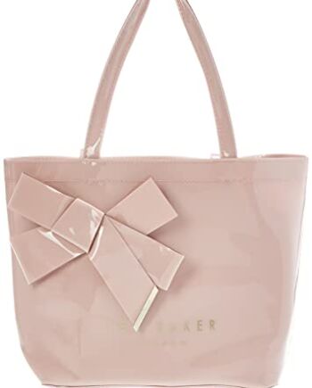 Ted Baker Damskie buty Nikicon Vinyl Bow Shopper, jeden rozmiar, Pl-różowy