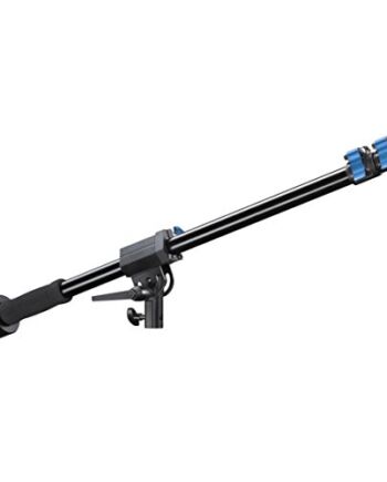 Walimex Pro Galgen (przeciwwaga 70 – 183 cm, ramię wysięgnikowe, głowica obrotowa, Boom z aluminium z 3 sekcjami, regulacja wysokości i wzdłużna, obciążenie 2 do 5 kg), kolor czarny