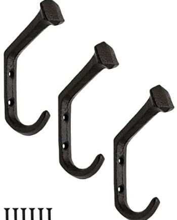 FUXXER® Ciężkie rustykalne masywne żelazne haczyki do garderoby, wiesz