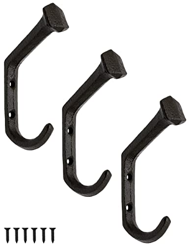 FUXXER® Ciężkie rustykalne masywne żelazne haczyki do garderoby, wiesz