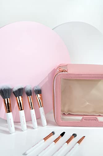 Brushworks Ekskluzywny zestaw pędzli do makijażu, różowy, jeden rozmia - obrazek 5