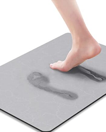 Szare dywaniki łazienkowe, GOYLSER, chłonne dywany, antypoślizgowe/cienkie maty kuchenne, do sypialni z gumowym tyłem, dywanik łazienkowy, mata pod prysznic (szary)