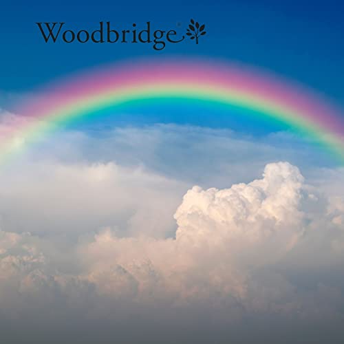 Woodbridge Świeca zapachowa w słoiku | duża świeca zapachowa z pokrywką | długi czas palenia (130 h) | Over The Rainbow (565 g) | świeca zapachowa z 2 knotami | niebieska świeca zapachowa świeczka świeczka świeża - obrazek 4