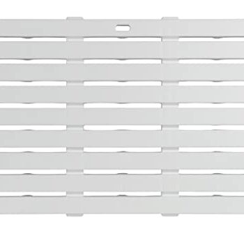 WENKO Mata łazienkowa do wnętrz i na zewnątrz biała, 50 x 80 cm, mata łazienkowa, ruszt pod prysznic, łazienkę, basen, sauna o antypoślizgowej strukturze