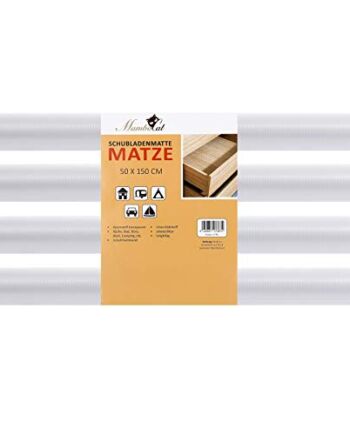 Mambocat Matze 4-częściowy zestaw dywaników do szuflad, idealne do 12 standardowych szuflad, 150 x 50 cm, przezroczyste maty antypoślizgowe, można przyciąć.