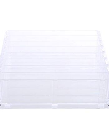 Dekaim Organizer do makijażu, 8 przegródek, akrylowy organizer na biurko, organizer na szminki, cienie do powiek, pudełko