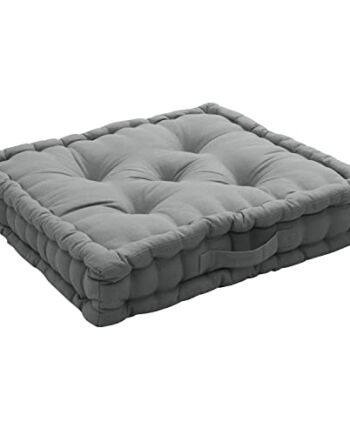 Enjoy Home Poduszka podłogowa z uchwytem 50 x 50 x 10, szaro-bawełna