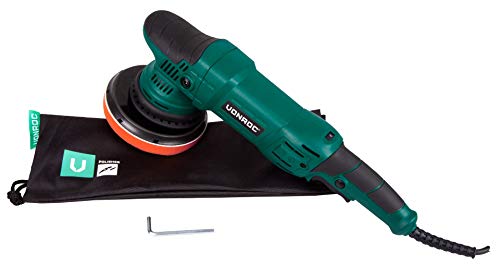 VONROC Dual Action mimośrodowa maszyna polerska / zestaw do polerowania – elektronika stała – funkcja Soft Start – 150 mm – 1050 W – łącznie z tarczą podporową, podkładką i torbą - obrazek 2