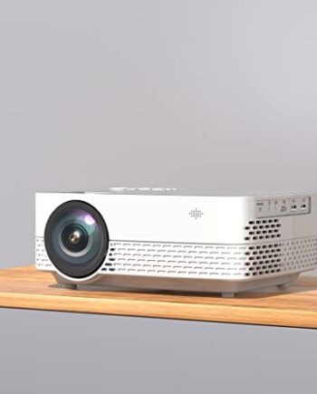 JideTech Projektor LED, kino domowe, 150 lumenów, Full HD, AV/2 x USB/HDMI/TF, kompatybilny ze smartfonami, tabletami Q5/srebrno-biały